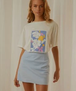 Charlie Holiday Tropicana Boyfriend Tee - White