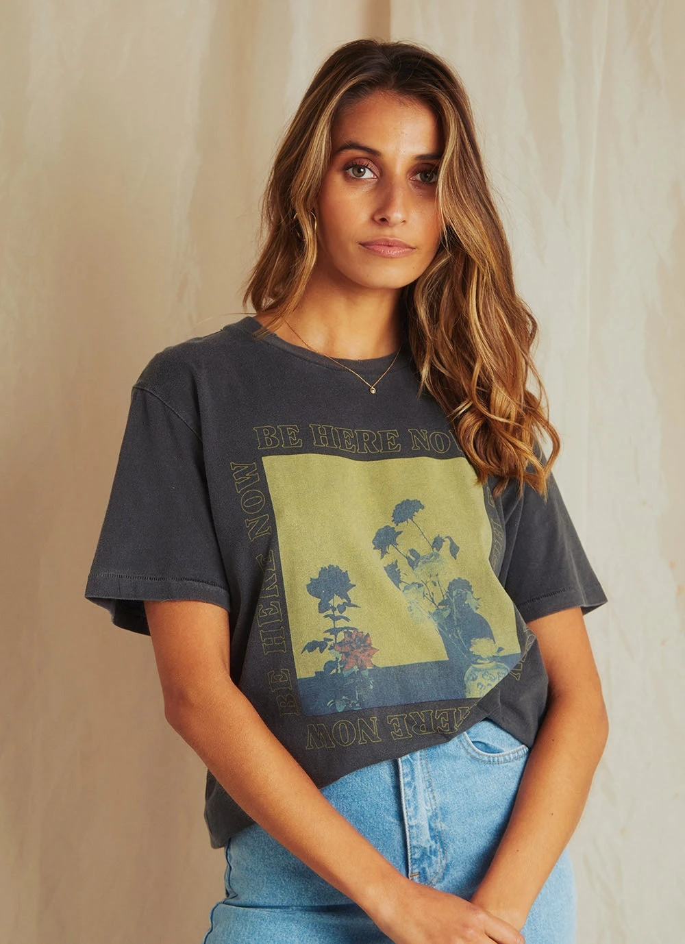 Afends Here Now Boyfriend Fit Tee - Washed Black Best Selling 2 Afends Here Now Boyfriend Fit Tee - Washed Black Best Selling