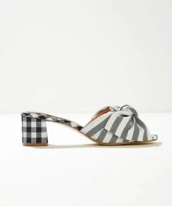 Jaggar New & Most Loved Bow Stripe Heel - Black/White