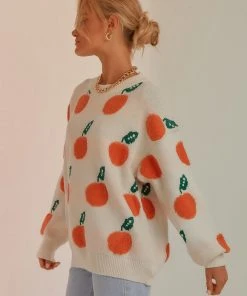 Peppermayo New & Most Loved Pick Me First Knit Sweater - Orange Print 12 Peppermayo New & Most Loved Pick Me First Knit Sweater - Orange Print