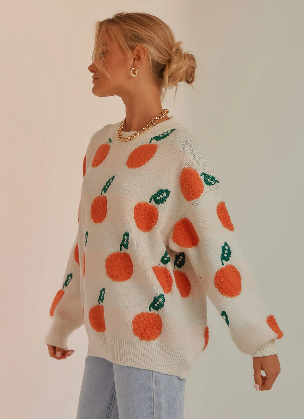 Peppermayo New & Most Loved Pick Me First Knit Sweater - Orange Print 6 Peppermayo New & Most Loved Pick Me First Knit Sweater - Orange Print