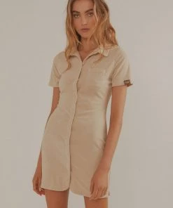 Vacancy Supply Daylight Terry Mini Dress - Beige 7 Vacancy Supply Daylight Terry Mini Dress - Beige