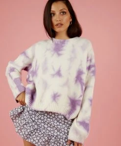 Peppermayo An Obsession Tie Dye Sweater - Lilac