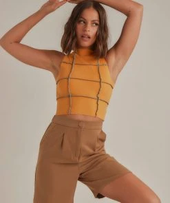 Peppermayo Summers Here Knit Top - Mustard