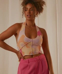 Peppermayo Exclusive Thrill Bound Overlock Crop - Psychedelic 8 Peppermayo Exclusive Thrill Bound Overlock Crop - Psychedelic