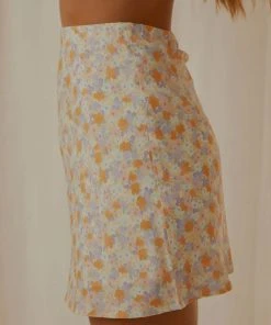 Cools Club Pasadena Skirt - Peach Floral