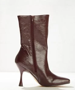 4th & Reckless Tiffany Ankle Boot - Maroon And Cream New & Most Loved 12 4th & Reckless Tiffany Ankle Boot - Maroon And Cream New & Most Loved