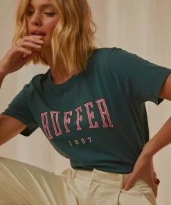 Huffer New & Most Loved Stella Echo Tee - Emerald