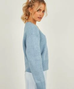 Nude Lucy Ari Knit Jumper - Denim Blue New & Most Loved 8 Nude Lucy Ari Knit Jumper - Denim Blue New & Most Loved
