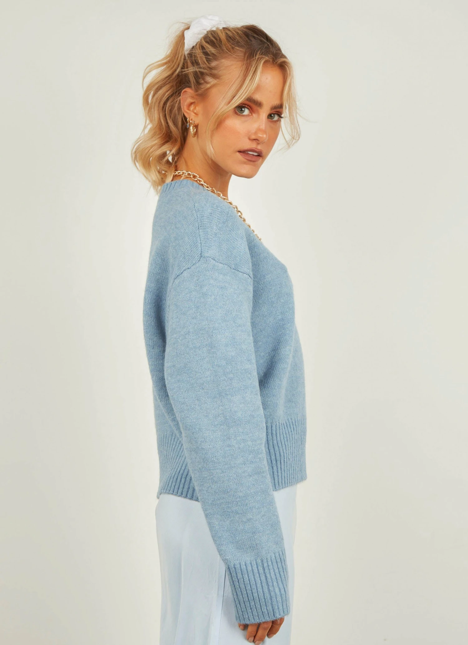 Nude Lucy Ari Knit Jumper - Denim Blue New & Most Loved 4 Nude Lucy Ari Knit Jumper - Denim Blue New & Most Loved
