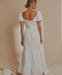 National Breast Cancer Foundation X Peppermayo Europe Local Linen Maxi Dress - White 11 National Breast Cancer Foundation X Peppermayo Europe Local Linen Maxi Dress - White