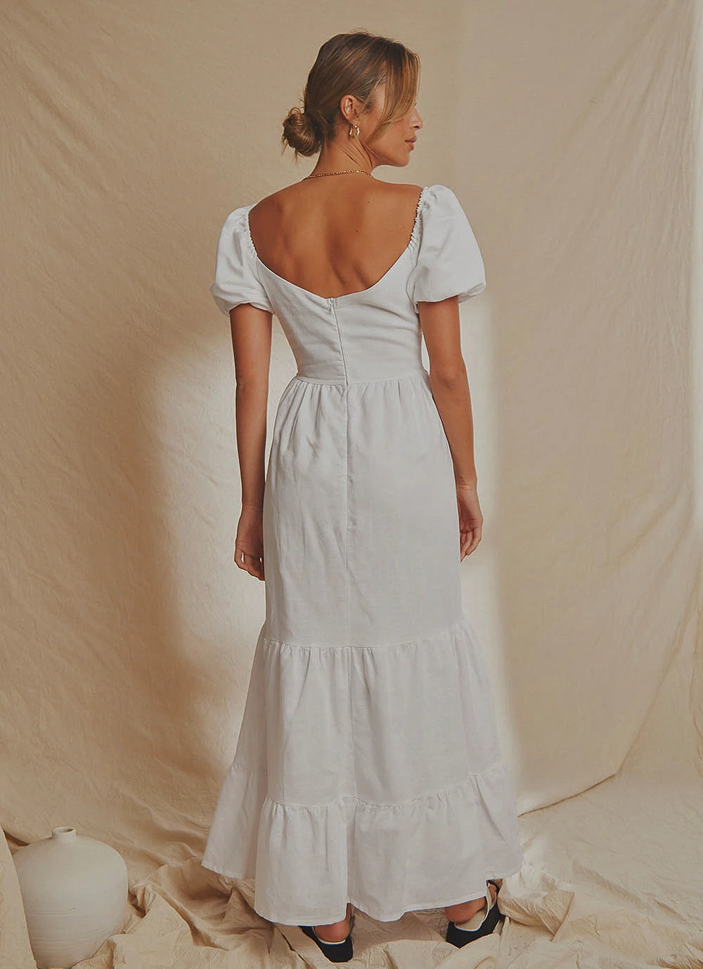 National Breast Cancer Foundation X Peppermayo Europe Local Linen Maxi Dress - White 6 National Breast Cancer Foundation X Peppermayo Europe Local Linen Maxi Dress - White