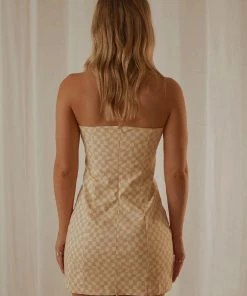 Peppermayo Exclusive New & Most Loved Elsa Tube Mini Dress - Neutral Check 9 Peppermayo Exclusive New & Most Loved Elsa Tube Mini Dress - Neutral Check
