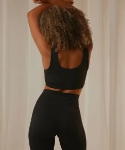 Nude Lucy Nude Active Crop Top - Black New & Most Loved