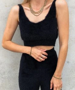 Peppermayo Ride Along Knit Crop - Black