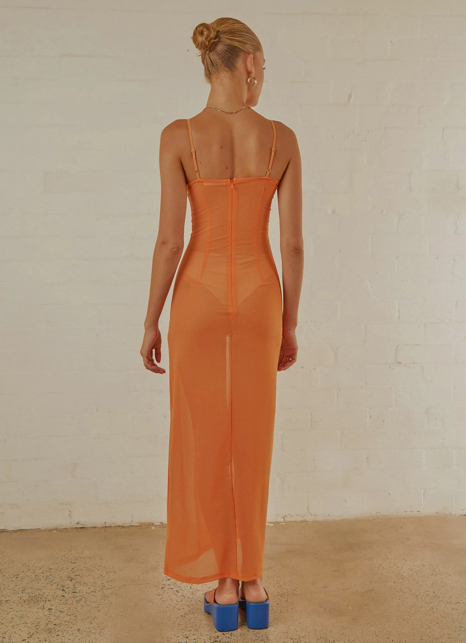 Peppermayo Exclusive California Honey Sheer Maxi Dress - Tangerine 5 Peppermayo Exclusive California Honey Sheer Maxi Dress - Tangerine