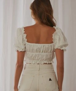 Peppermayo Malibu Crop Top - White New & Most Loved