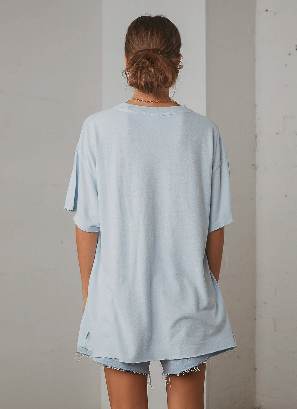 Afends Slay Hemp Oversized Tee - Baby Blue 5 Afends Slay Hemp Oversized Tee - Baby Blue
