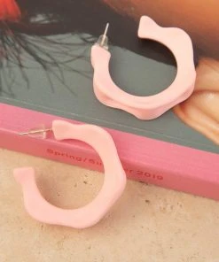 Peppermayo New & Most Loved Masterpiece Hoop Earrings - Pink