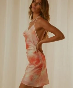 Peppermayo Exclusive New & Most Loved Winona Halter Slip Dress - Peach Tie Dye 8 Peppermayo Exclusive New & Most Loved Winona Halter Slip Dress - Peach Tie Dye