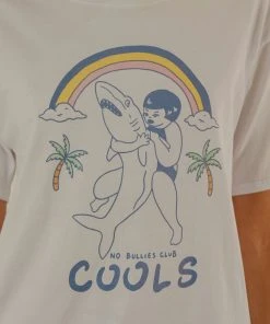 Cools Club No Bullies Tee - White New & Most Loved