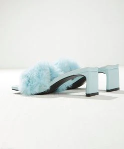 Cult Avenue City Limits Fluffy Heel - Baby Blue New & Most Loved