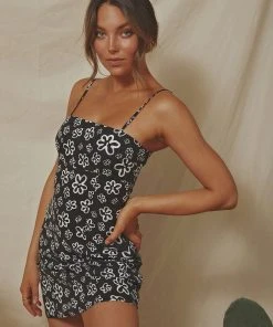 Afends Lola Hemp Mini Dress - Black