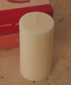 Candle Co Moreton Eco Slim Pillar Candle- 5 X 10cm - Ivory