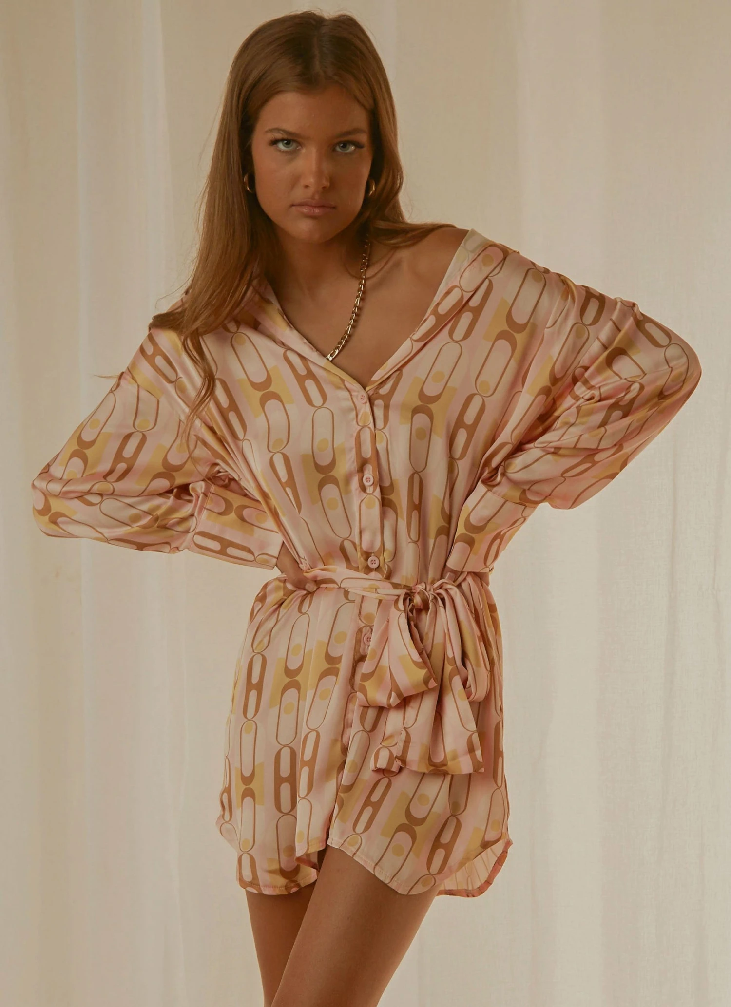 Peppermayo Exclusive Faye Mini Shirt Dress - Vintage Chain New & Most Loved 3 Peppermayo Exclusive Faye Mini Shirt Dress - Vintage Chain New & Most Loved