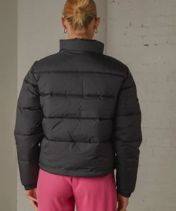 Huffer Womens Track Puffer Jacket - Black