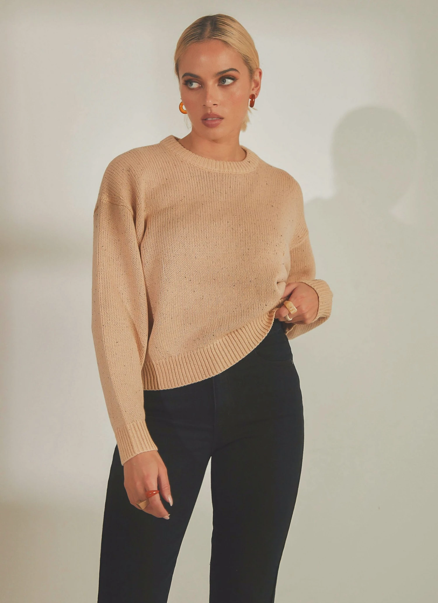 Nude Lucy Lennon Speckle Knit - Honey Speckle 3 Nude Lucy Lennon Speckle Knit - Honey Speckle
