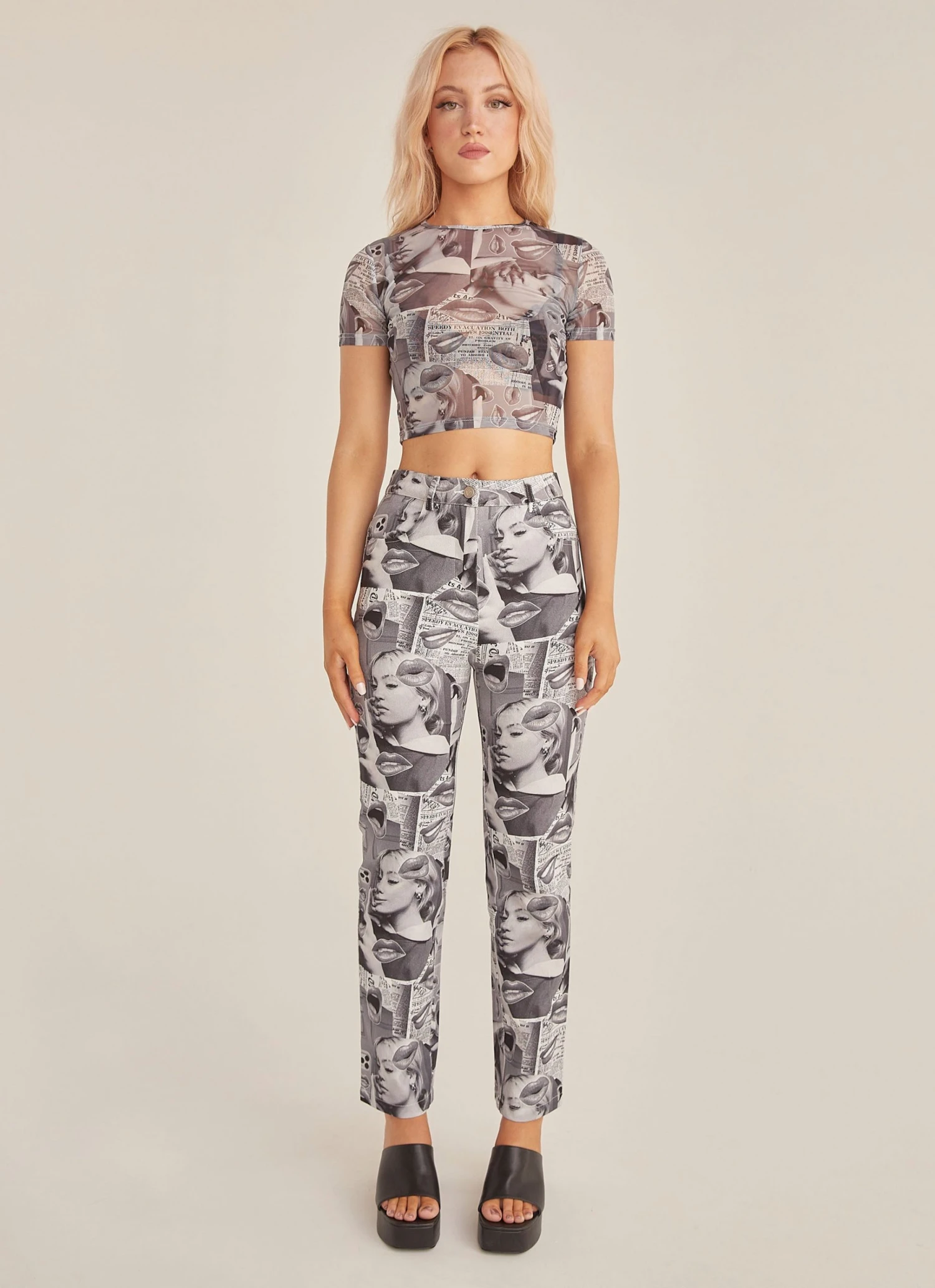 Riley Hubatka X Peppermayo Subway Style Mesh Baby Tee - Riley Collage New & Most Loved 4 Riley Hubatka X Peppermayo Subway Style Mesh Baby Tee - Riley Collage New & Most Loved