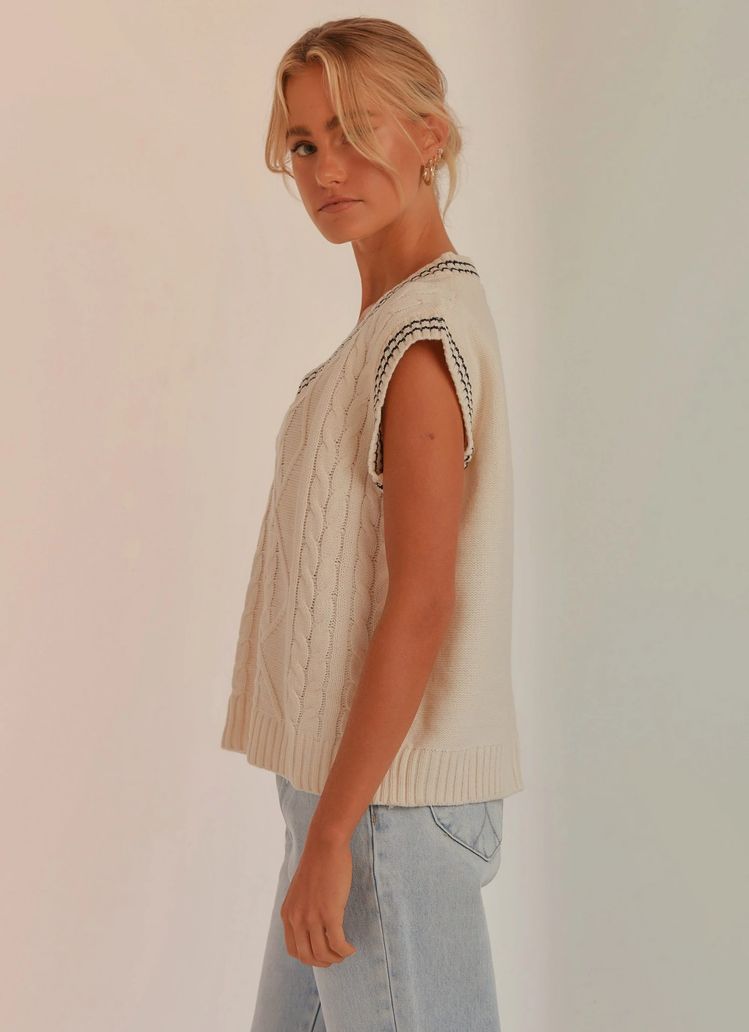 Peppermayo Princeton Girl Knit Vest - Cream 4 Peppermayo Princeton Girl Knit Vest - Cream