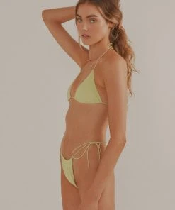 Vacancy Supply Isle Triangle Bikini Top - Lime New & Most Loved