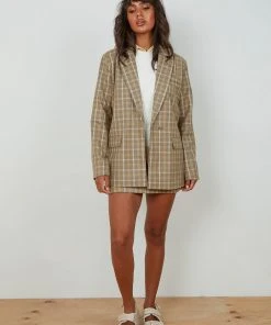 4th & Reckless Chance Blazer - Beige Check 7 4th & Reckless Chance Blazer - Beige Check