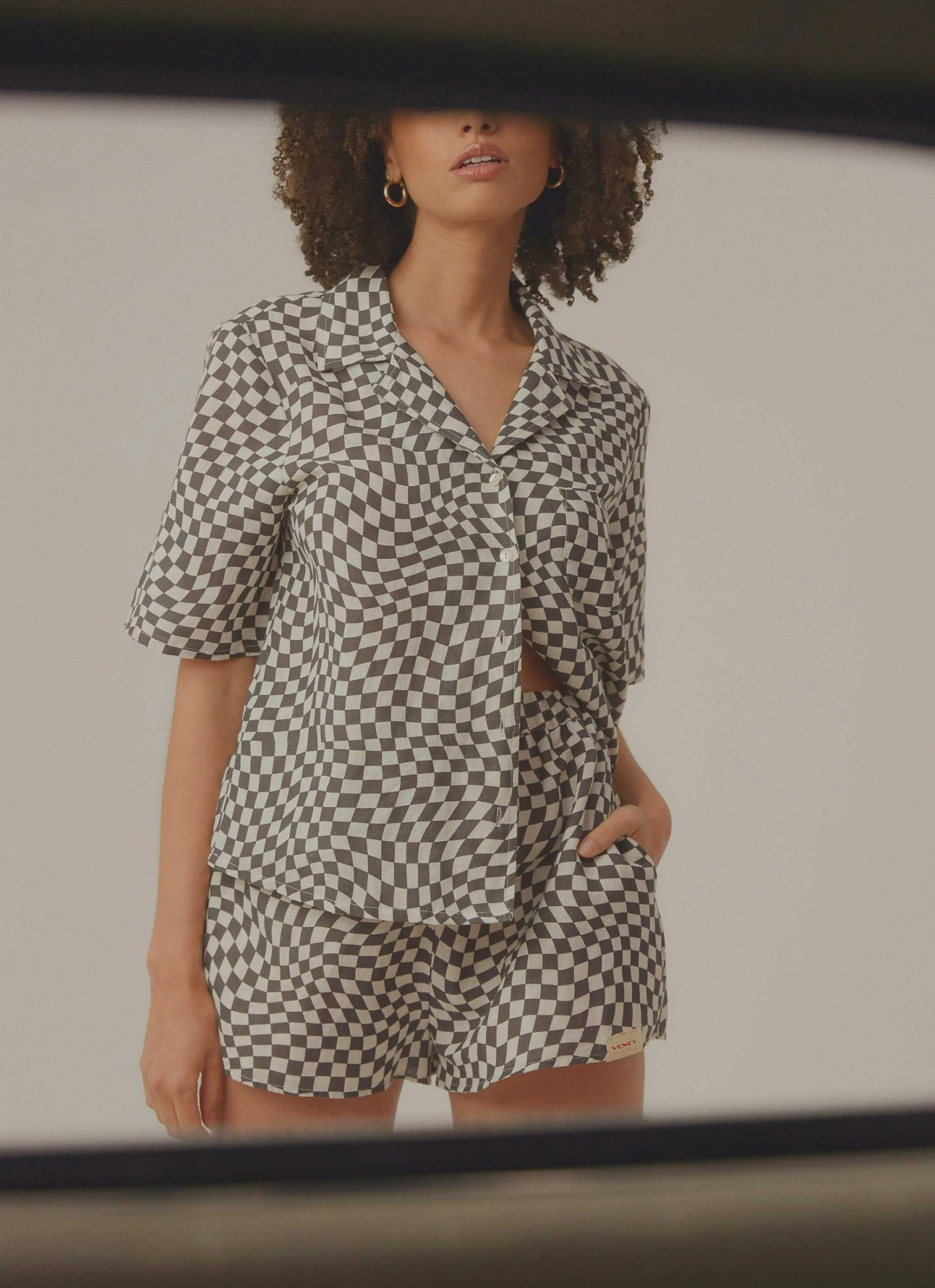 Vacancy Supply Turbocharge Organic Linen Shirt - Charcoal-White New & Most Loved 1 Vacancy Supply Turbocharge Organic Linen Shirt - Charcoal-White New & Most Loved