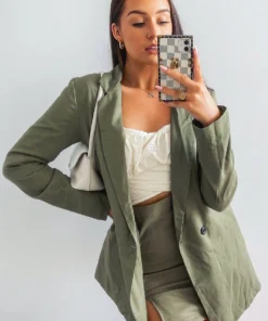 Peppermayo Germaine Blazer - Khaki New Outerwear