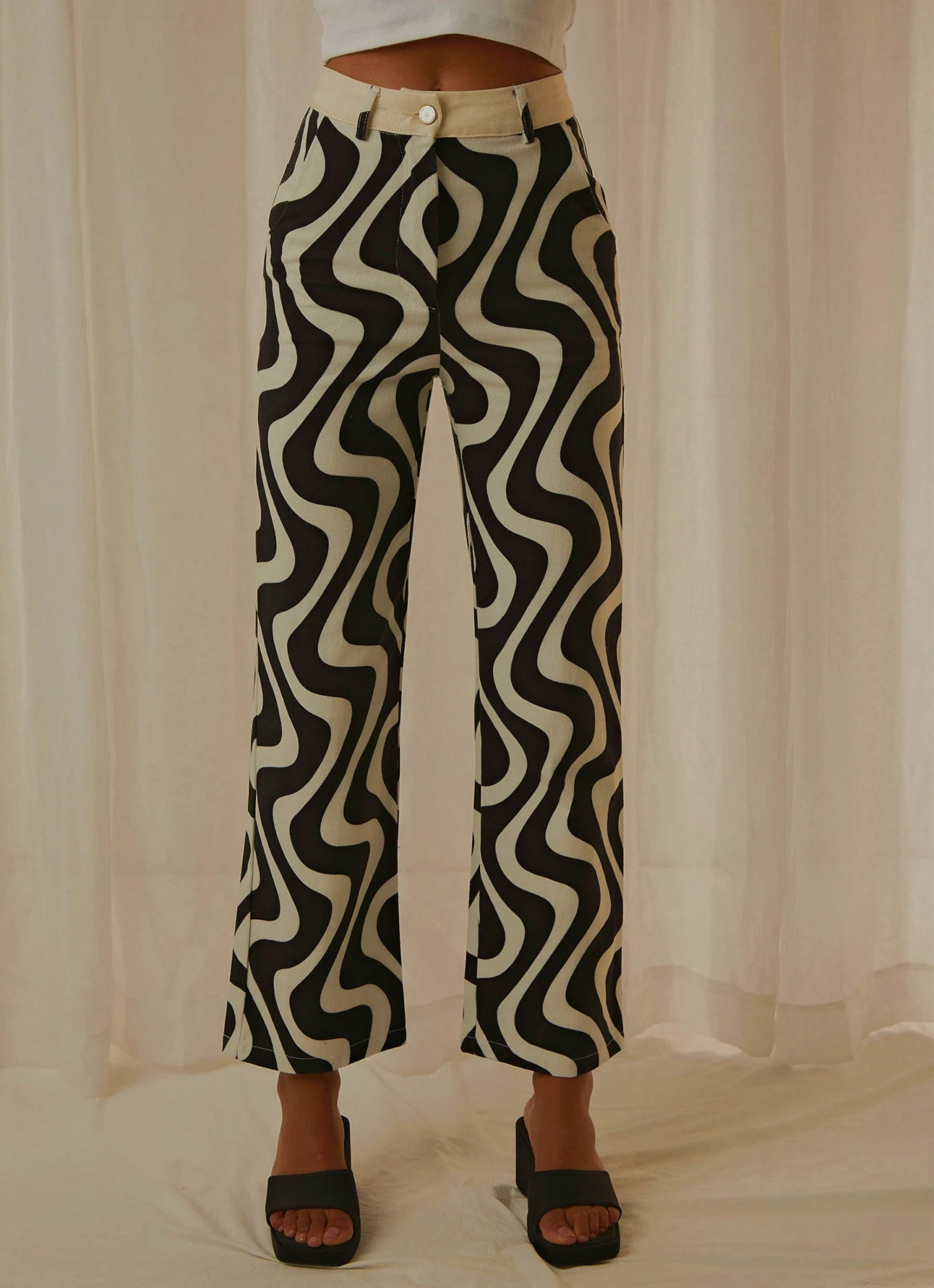 Peppermayo Exclusive Ma Belle Pants - Monochrome Wave New & Most Loved 3 Peppermayo Exclusive Ma Belle Pants - Monochrome Wave New & Most Loved