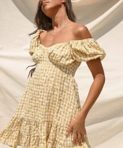 Peppermayo New Dresses Riverside Gingham Mini Dress - Yellow 6 Peppermayo New Dresses Riverside Gingham Mini Dress - Yellow