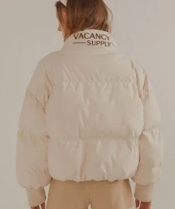 Vacancy Supply New & Most Loved Jetty Puffer Jacket - Coconut Milk