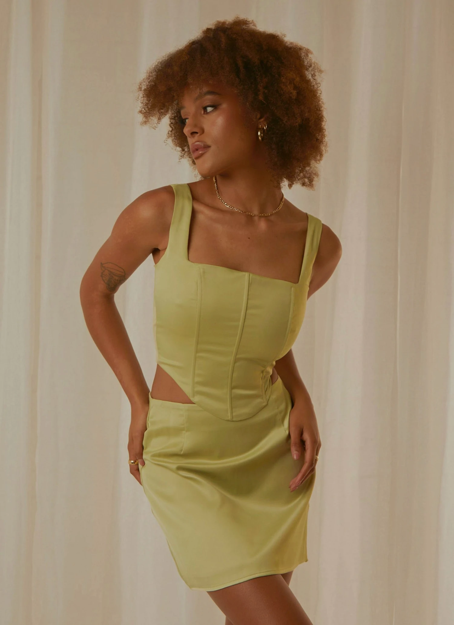 Peppermayo Exclusive Hollywood Darling Bustier Top - Pistachio 2 Peppermayo Exclusive Hollywood Darling Bustier Top - Pistachio