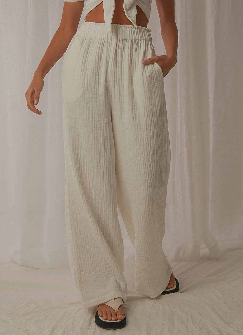 Peppermayo Exclusive New & Most Loved Seville Pant - White Muslin 4 Peppermayo Exclusive New & Most Loved Seville Pant - White Muslin