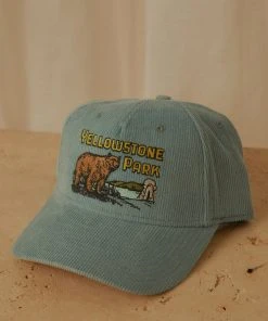 American Needle New & Most Loved Yellow Stone Cord Palmer Cap - Light Grey Blue