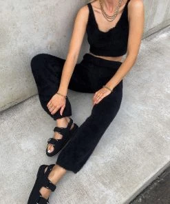 Peppermayo Ride Along Knit Crop - Black