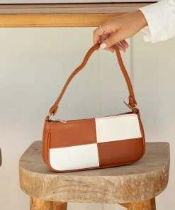 Peppermayo On The Record Handbag - Tan Check New & Most Loved