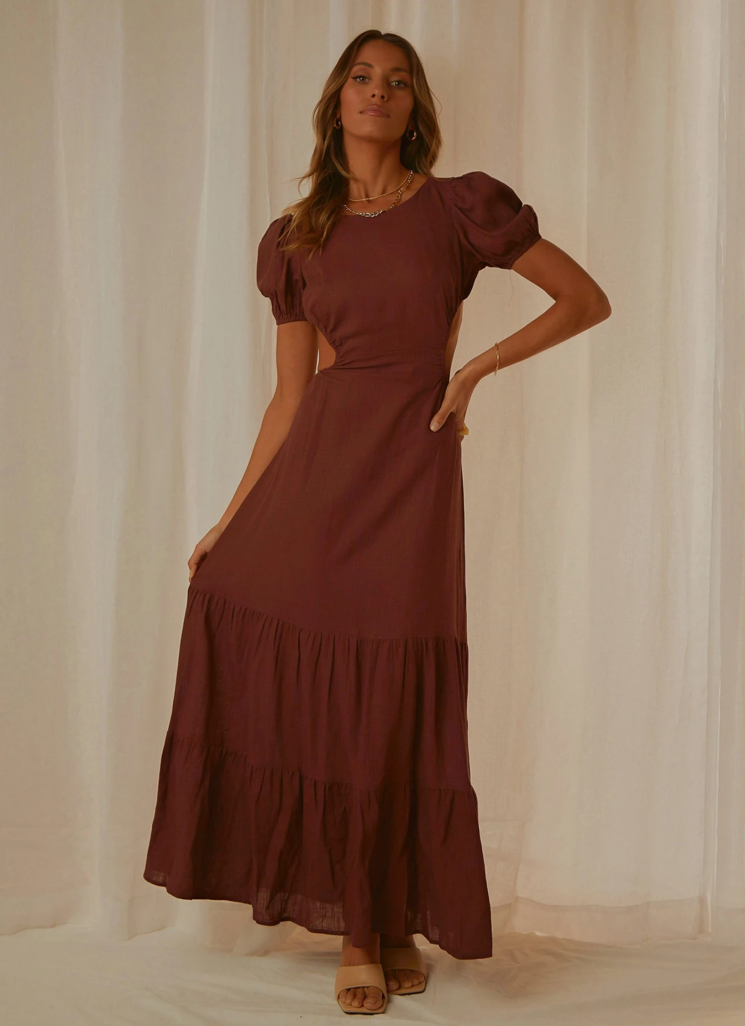 Peppermayo Lovers Lane Maxi Dress - Choc Brown 3 Peppermayo Lovers Lane Maxi Dress - Choc Brown