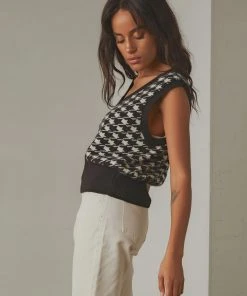 Peppermayo Afternoon Moments Knit Vest - Black And White New & Most Loved