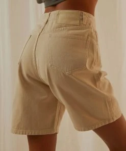 Nude Lucy Rai Denim Short - Bone