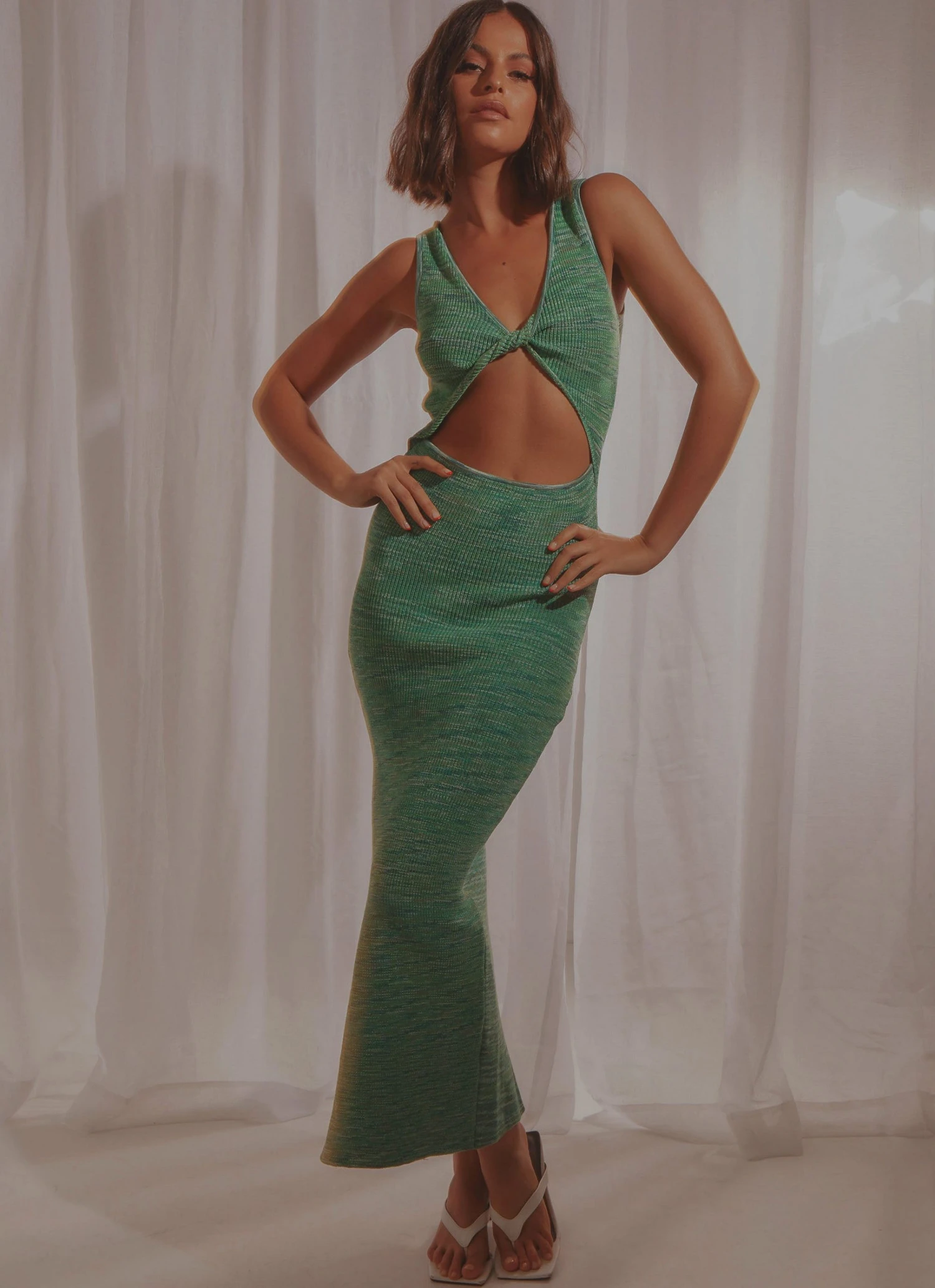 Peppermayo Isla Knit Midi Dress - Green 3 Peppermayo Isla Knit Midi Dress - Green