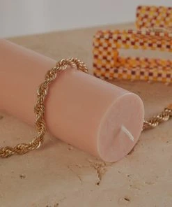 Candle Co New & Most Loved Moreton Eco Slim Pillar- 5 X 15cm - Toffee